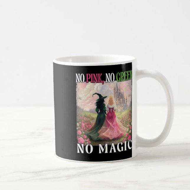 Ingen Rosa Ingen Grönt Ingen magisk Witch Hallowee Kaffemugg (Höger)