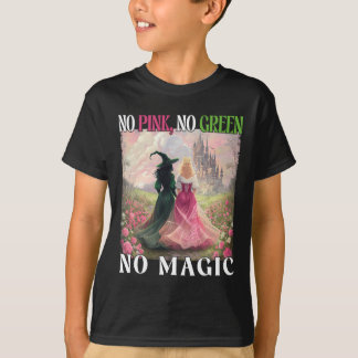 Ingen Rosa Ingen Grönt Ingen magisk Witch Hallowee T Shirt