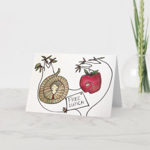 Ingen sådan sak som en fri lunch Notecard Kort