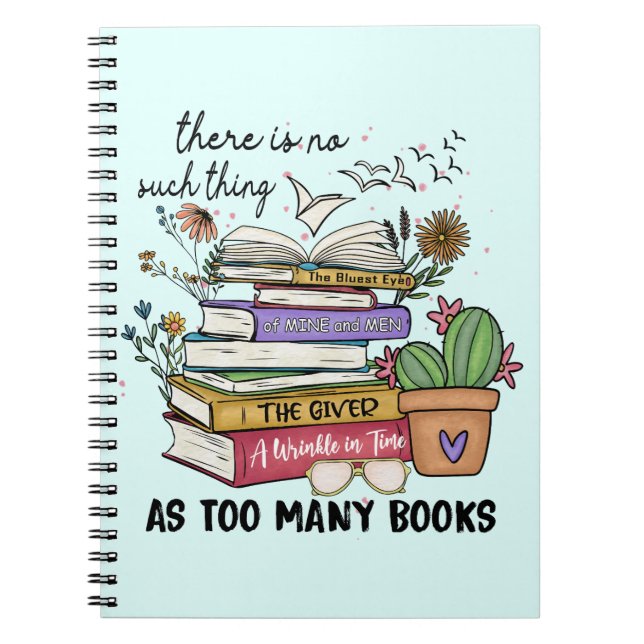 Ingen Sak som för mycket Bokar Anteckningsbok (Framsidan)