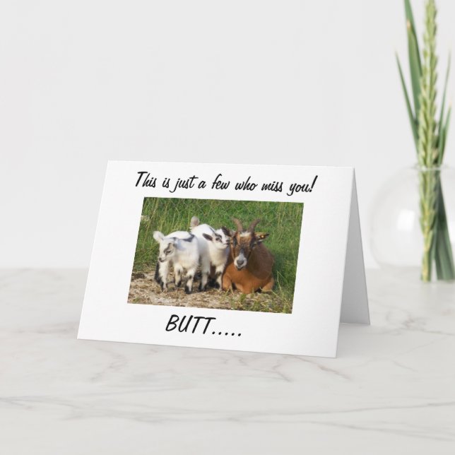 INGEN SAKNAR DIG SOM "JAG GÖR". KORT (Framsida)