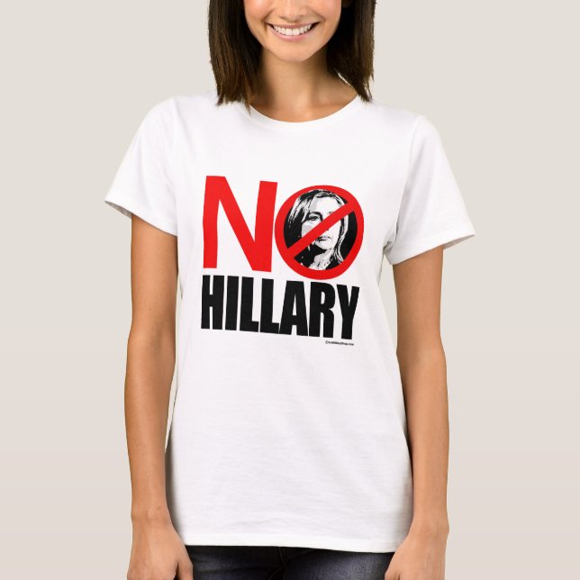INGEN SÄTTA EN KLOCKA PÅ HILLARY - Anti Hillary T-shirt (Framsida)