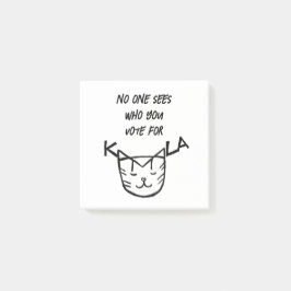 "Ingen ser vem du röstar för" Post-it Block