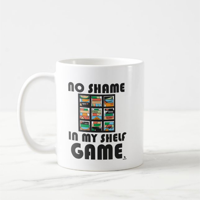 Ingen Shame Shelf-spelmotor för Roligt-spel Kaffemugg (Vänster)