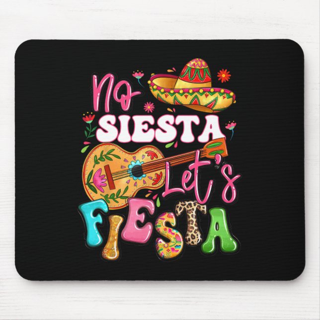 Ingen Siesta Låt oss Fiesta Guitar Cinco De Mayo M Musmatta (Framsidan)