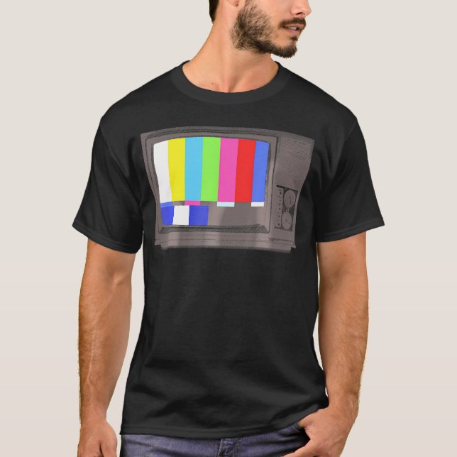 Ingen signal 70S 80S Television Skärm Funny Tv T Shirt (Framsida)