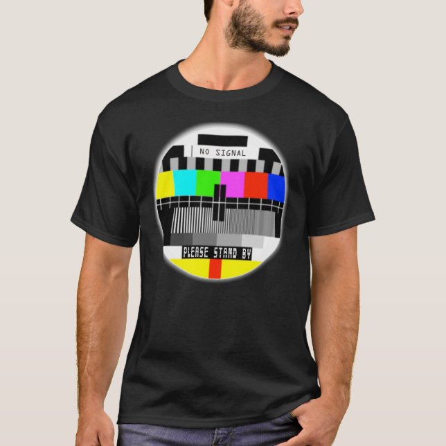 Ingen signal Gamla TV-Skärm Funny T-shirts - tack (Framsida)