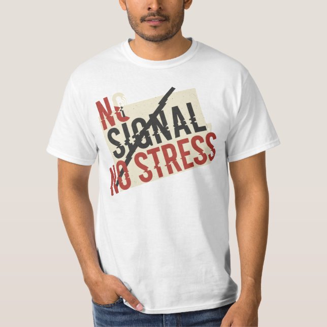 Ingen Signal Ingen Stress Digital Detox Tröja (Framsida)