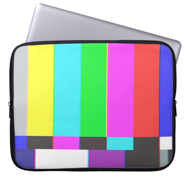 Ingen signal TV skärm med buller Laptop Fodral (Framsidan)
