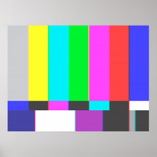 Ingen signal TV skärm med buller Poster