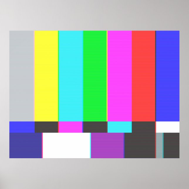 Ingen signal TV skärm med buller Poster (Framsidan)