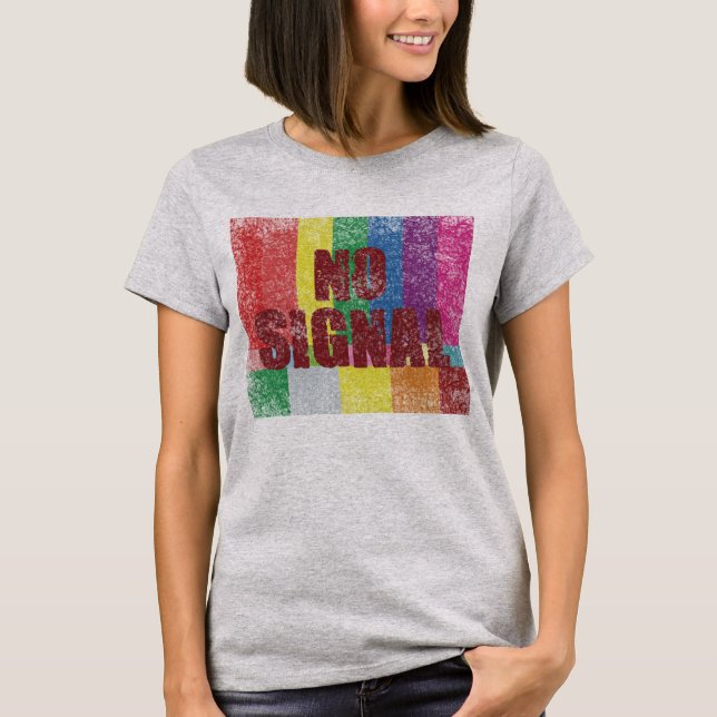 Ingen signal, vintage. t shirt (Framsida)