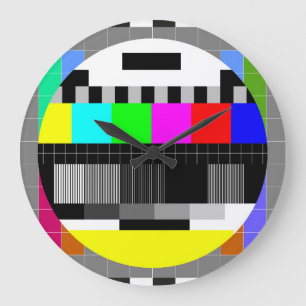 Ingen signalillustration för Retro TV. Stor Klocka