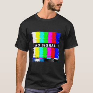 Ingen signaltelevision utanför Luft Glitch Vaporwa T Shirt