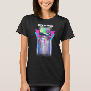 Ingen signaltelevision utanför Luft Man Glitch Vap T Shirt