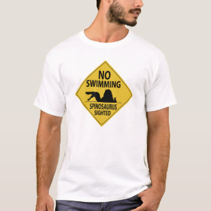 Ingen simning - siktade Spinosaurus Tee