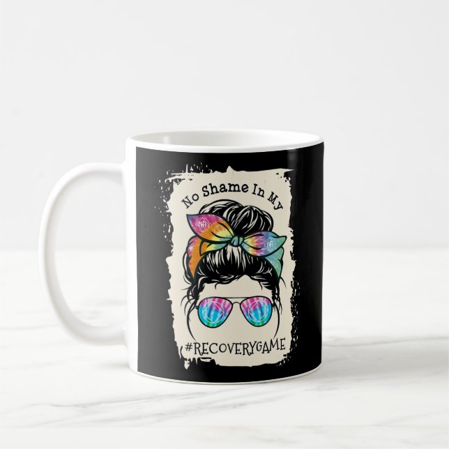 Ingen skam i mitt återställningsspel NA AA Narcoti Kaffemugg (Vänster)