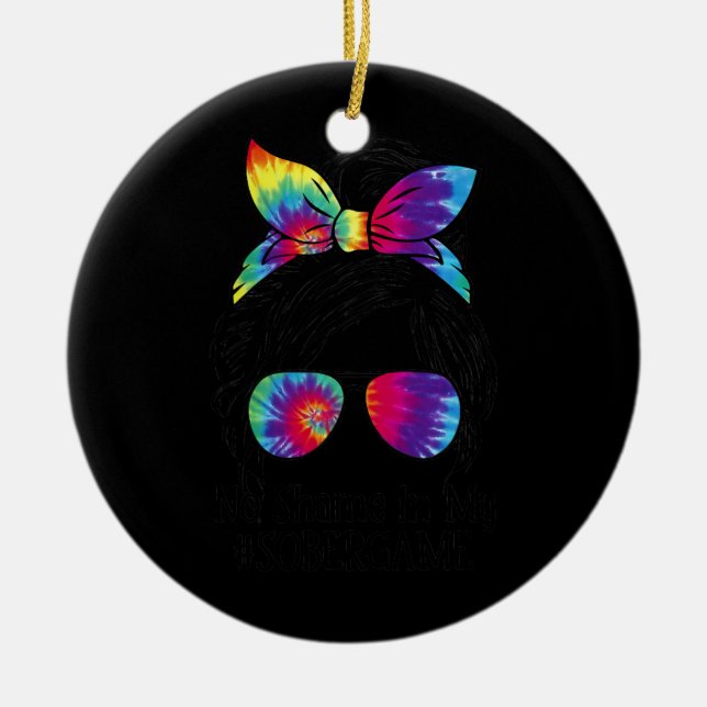 Ingen skam i mitt sober Game NA Narcotics Anonymou Julgransprydnad Keramik (Framsidan)