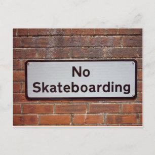 Ingen Skateboarding Vykort