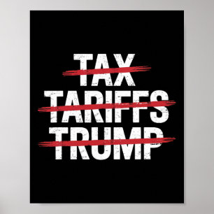 Ingen skatt inga tullar ingen Trump Anti-Trump pro Poster