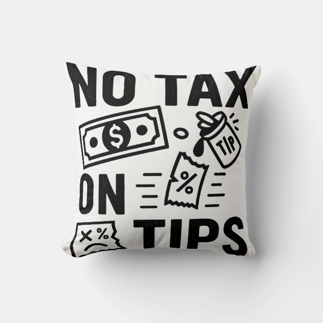 Ingen skatt på tips kudde (Framsida)