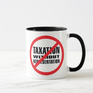 Ingen skatt utan framställning mugg