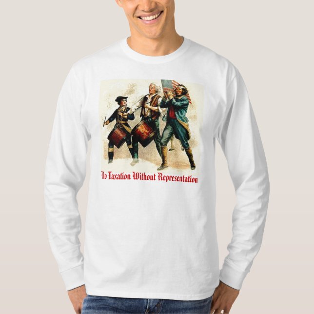 Ingen skatt utan framställning t-shirt (Framsida)