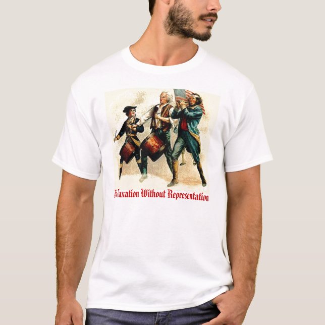 Ingen skatt utan framställning t shirt (Framsida)