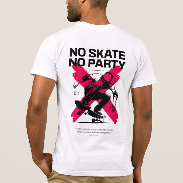 Ingen skiffer nr Party-grafik T-Shirt (Baksida)
