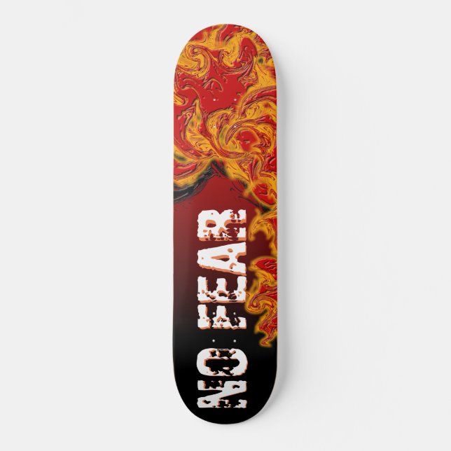Ingen skräckSkateboard Old School Skateboard Bräda 21,6 Cm (Framsida)