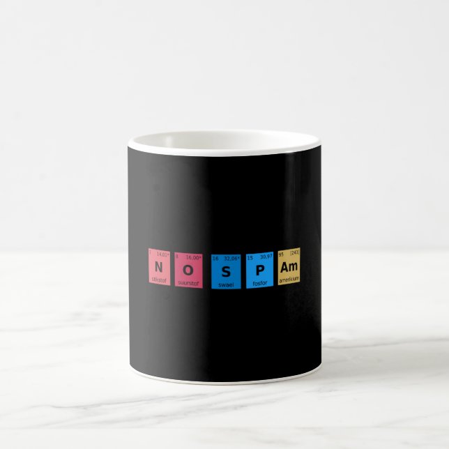 Ingen skräppost Periodic Bord Kaffemugg (Center)