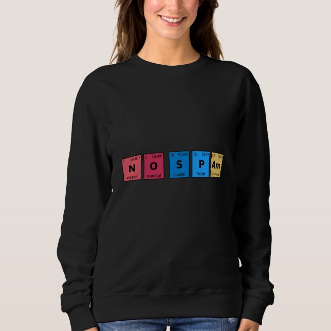 Ingen skräppost Periodic Bord T Shirt (Framsida)