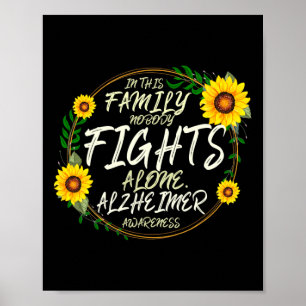 Ingen slåss mot Ensam. Familjestöd. Alzheimer Awa Poster