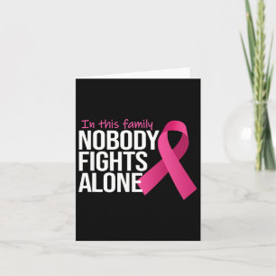 Ingen slåss mot Ensamen Breast Cancer Awareness Fa Kort