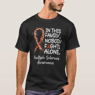 Ingen slåss mot Ensamens Orange Ribbon Många Scler T Shirt
