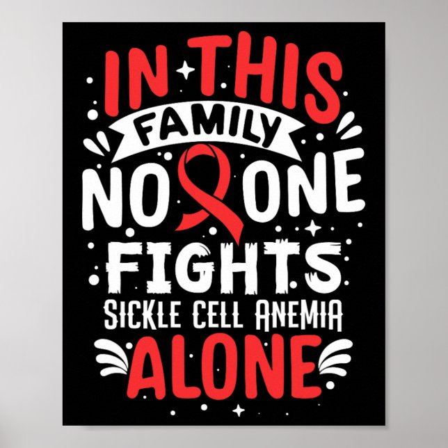 Ingen slåss - Sickle Cell Anemi Awareness Support Poster (Framsidan)