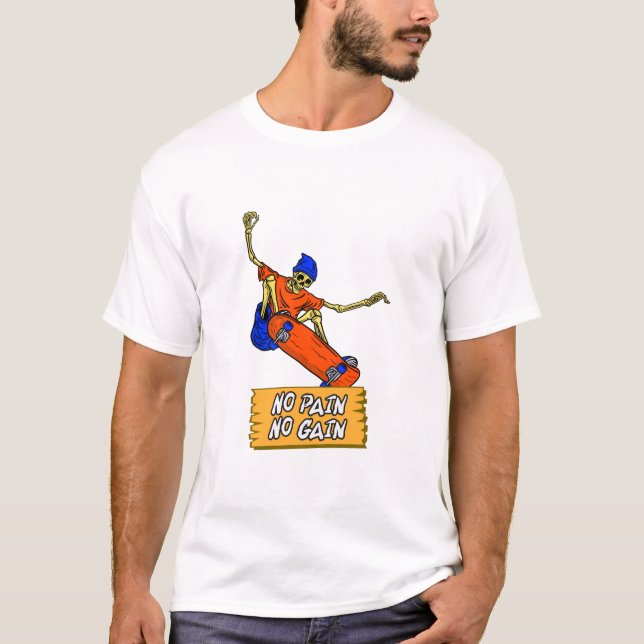 Ingen smärta eller ökning t shirt (Framsida)