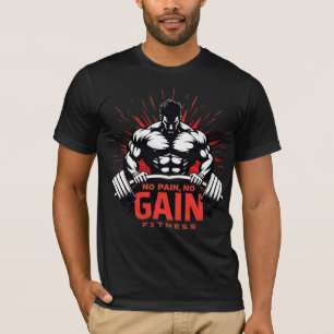 Ingen Smärta Ingen Förstärkning – Hårdträning Gym T Shirt
