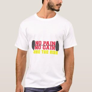 Ingen Smärta Ingen Förstärkning Träningsmotivation T Shirt