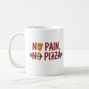 Ingen smärta, ingen Pizza Mugg - Funny Fitness Des