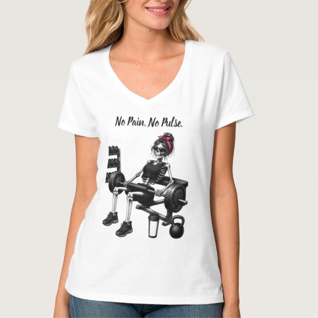 Ingen Smärta. Ingen Puls T Shirt (Framsida)