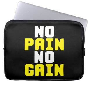 Ingen smärta, ingen vind - Gym workout Motivationa Laptop Fodral