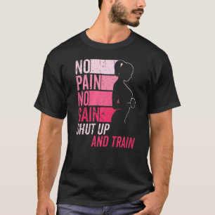 Ingen smärta, ingen vindel, utfall och träning av t shirt
