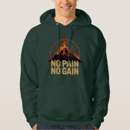 Ingen Smärta Ingen Vinning Glödande Berg Träningsm Hoodie