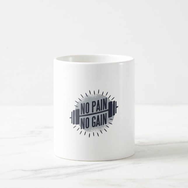 Ingen smärta, ingen vinst kaffemugg (Center)