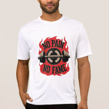 Ingen smärta nr Fame T-Shirt - Motivational Gym Sh