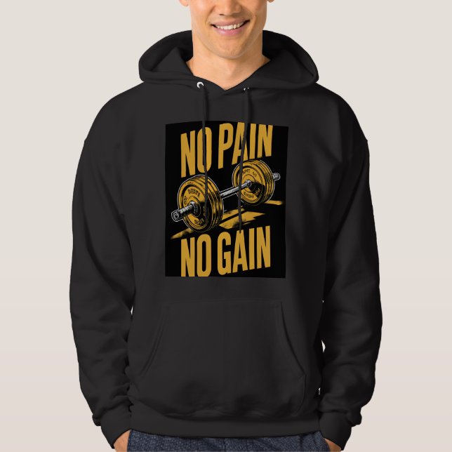 Ingen smärta nr Gain Hoodie (Framsida)