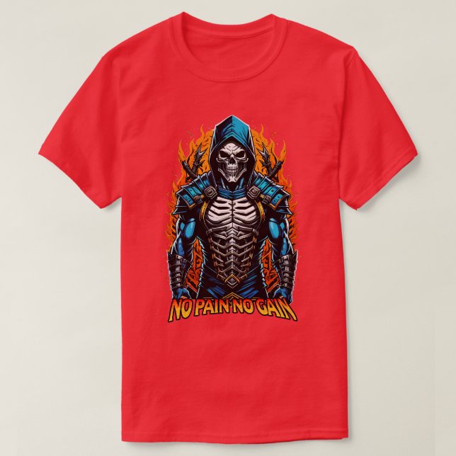 Ingen smärta ökning 2 t shirt (Design framsida)