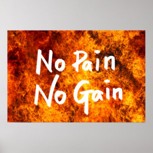 Ingen smärtsam GYM Motiveringsot Poster