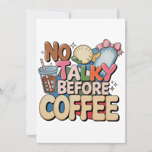 Ingen snack innan kaffet Tjej Roligt Trendig Mamma Inbjudningar